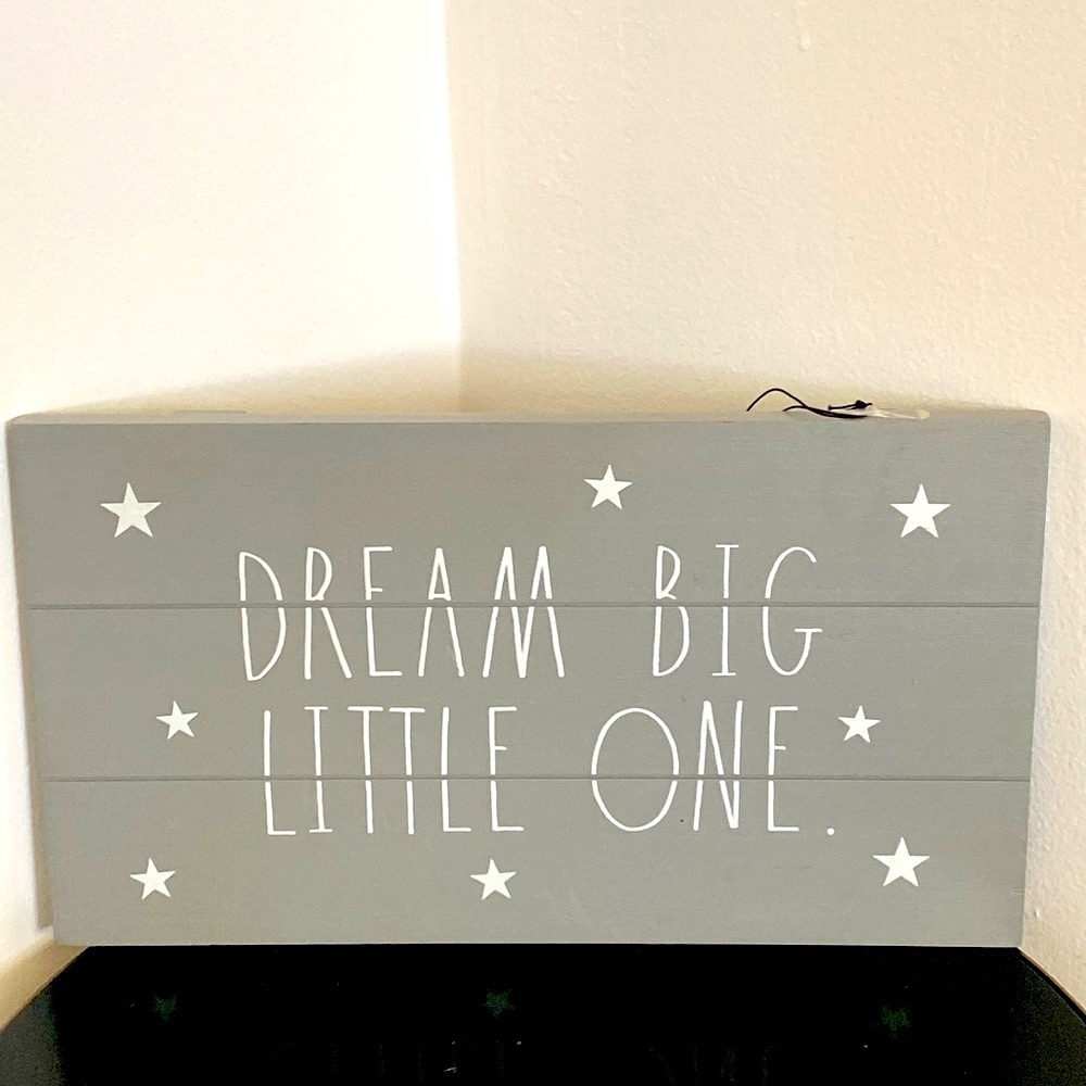 NEW Rae Dunn, “Dream Big, Little One”, Nursery/Toddler Room, Wall Hangin… - Picture 4 of 13